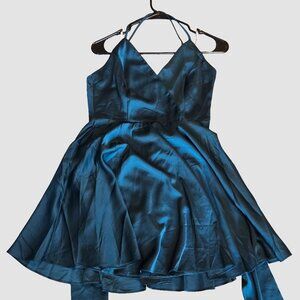 Lulu's Teal Halter Mini Dress Size M